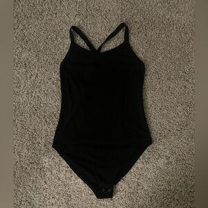 Aeropostale Black Ribbed Bodysuit